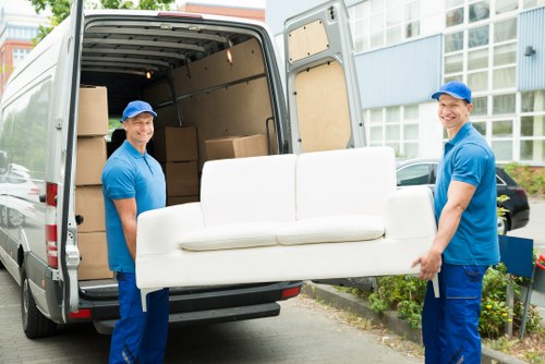 Removals van ready for a local move in Wandsworth