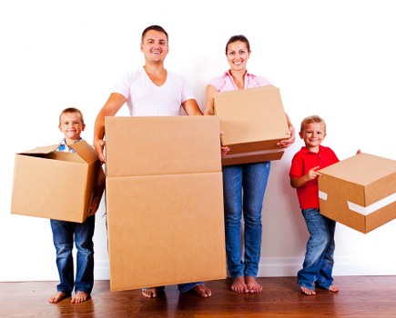 House movers packing and loading belongings for a Wandsworth home move