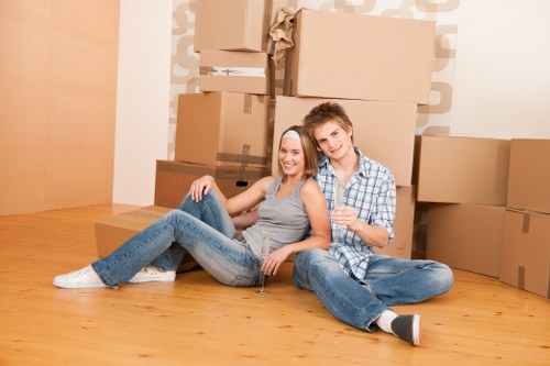 Removal van ready for a local move in Wandsworth