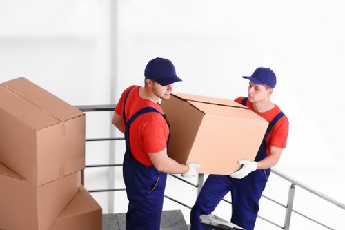 Professional packing boxes prepared for a Wandsworth home move