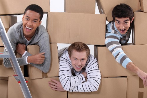 Moving boxes and furniture prepared for a Wandsworth relocation