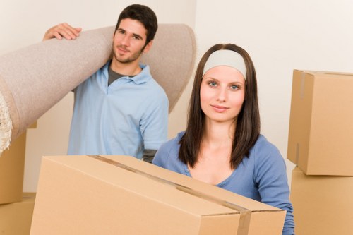 Business relocation materials and packed office supplies prepared for office removals in Wandsworth